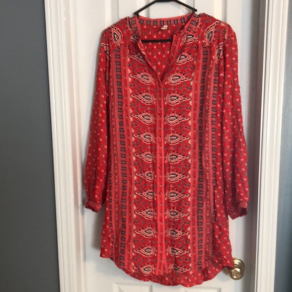 Spell - Gypsiana Bandana Shirt Dress - Red - Size M - Picture 8 of 16